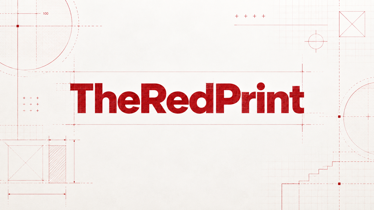 TheRedPrint red blueprint brand background